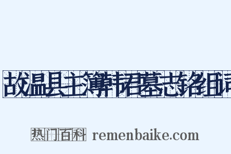 故温县主簿韩君墓志铭组词是什么意思的图片